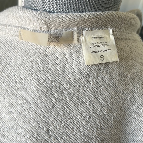 Norma Kamali Everlast gray sweatshirt hoodie dress Shacket with ties S - Picture 9 of 15